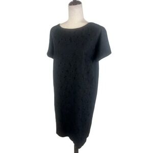 Lafayette 148‎ New York Black Lace Dress Sleeveless Career Cocktail Party S